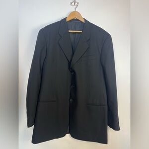 Giorgio Armani Le Collezioni Men’s Black Wool Blazer‎ Jacket 44L